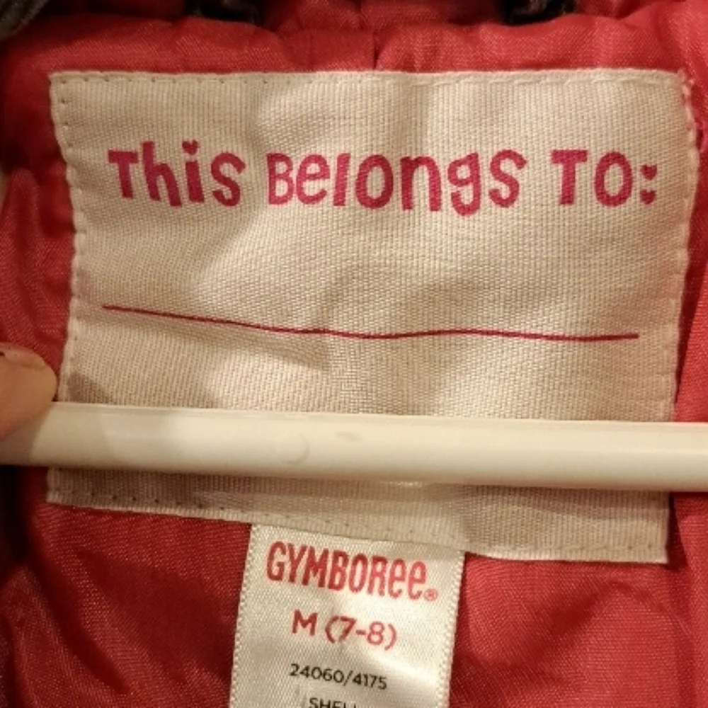 Gymboree  corduroy  girls Hooded Jacket with Heart Accents g size M (7-8)